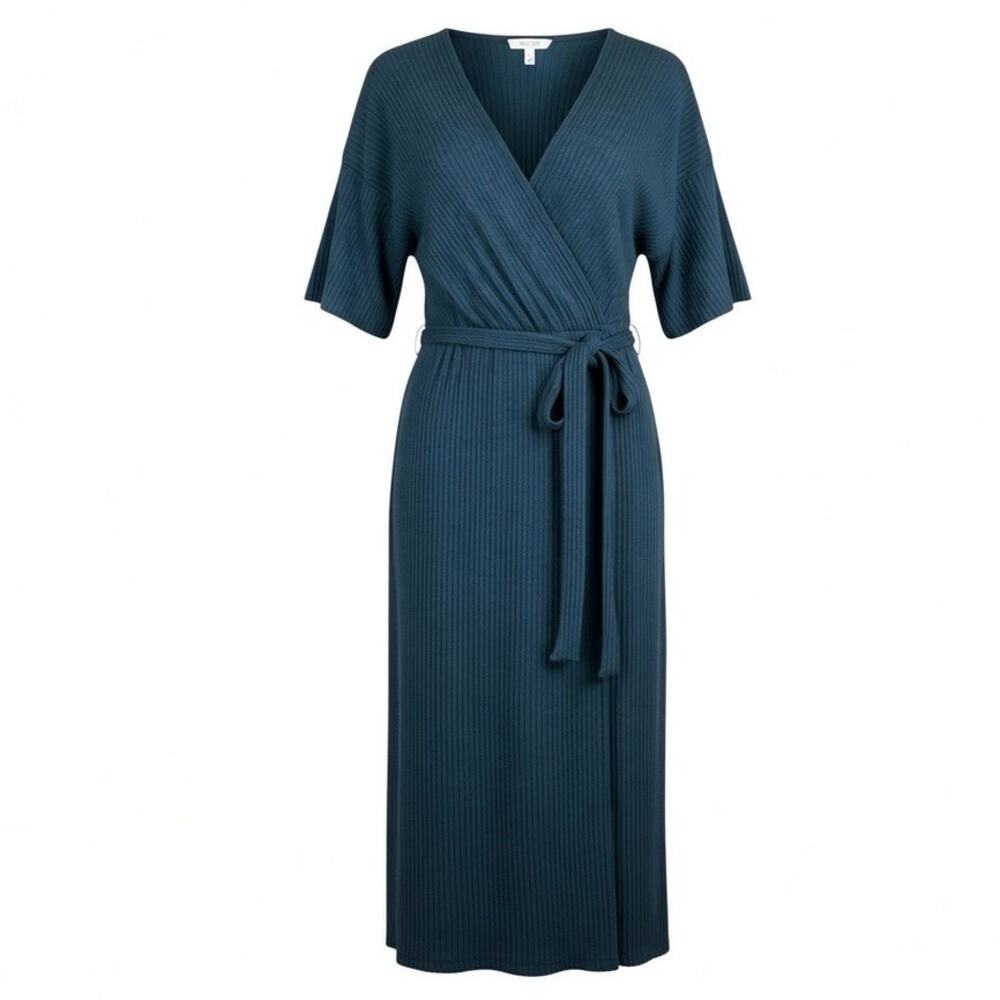 LUSH Women's WRAP MAXI DRESS Midnight Blue Size MEDIUM